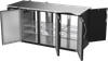 BBN72HC-F-PT-B | 72" Narrow Depth Solid Doors Food Rated Pass-thru Back Bar in Black