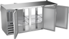 BBN72HC-F-PT-S | 72" Narrow Depth Solid Doors Food Rated Pass-thru Back Bar in Stainless Steel