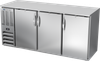 BBN72HC-F-S | 72" Narrow Depth Solid Doors Food Rated Back Bar in Stainless Steel