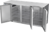 BBN72HC-F-S | 72" Narrow Depth Solid Doors Food Rated Back Bar in Stainless Steel