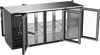 BBN72HC-G-PT-B | 72" Narrow Depth Glass Doors Pass-thru Back Bar in Black