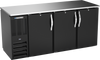 BBN72HC-PT-B | 72" Narrow Depth Solid Doors Pass-thru Back Bar in Black BBN72HC-PT-B | 72" Narrow Depth Solid Doors Pass-thru Back Bar in Black