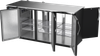 BBN72HC-PT-B | 72" Narrow Depth Solid Doors Pass-thru Back Bar in Black