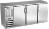 BBN72HC-S | 72" Narrow Depth Solid Doors Back Bar in Stainless Steel