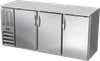 BBN72HC-S | 72" Narrow Depth Solid Doors Back Bar in Stainless Steel