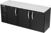 BBN78HC-F-B | 78" Narrow Depth Solid Doors Food Rated Back Bar in Black BBN78HC-F-B | 78" Narrow Depth Solid Doors Food Rated Back Bar in Black
