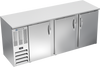 BBN78HC-F-S | 78" Narrow Depth Solid Doors Food Rated Back Bar in Stainless Steel BBN78HC-F-S | 78" Narrow Depth Solid Doors Food Rated Back Bar in Stainless Steel
