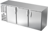 BBN78HC-F-S | 78" Narrow Depth Solid Doors Food Rated Back Bar in Stainless Steel BBN78HC-F-S | 78" Narrow Depth Solid Doors Food Rated Back Bar in Stainless Steel