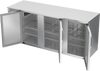 BBN78HC-F-S | 78" Narrow Depth Solid Doors Food Rated Back Bar in Stainless Steel