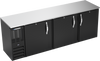 BBN94HC-B | 94" Narrow Depth Solid Doors Back Bar in Black BBN94HC-B | 94" Narrow Depth Solid Doors Back Bar in Black