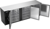 BBN94HC-B | 94" Narrow Depth Solid Doors Back Bar in Black