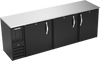 BBN94HC-F-B | 94" Narrow Depth Solid Doors Food Rated Back Bar in Black BBN94HC-F-B | 94" Narrow Depth Solid Doors Food Rated Back Bar in Black