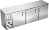 BBN94HC-S | 94" Narrow Depth Solid Doors Back Bar in Stainless Steel BBN94HC-S | 94" Narrow Depth Solid Doors Back Bar in Stainless Steel