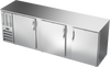 BBN94HC-S | 94" Narrow Depth Solid Doors Back Bar in Stainless Steel BBN94HC-S | 94" Narrow Depth Solid Doors Back Bar in Stainless Steel