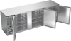 BBN94HC-S | 94" Narrow Depth Solid Doors Back Bar in Stainless Steel