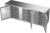 BBN94HC-S | 94" Narrow Depth Solid Doors Back Bar in Stainless Steel