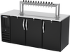 DD72HC-B-12T | 72" Twelve Tap Direct Draw Dispenser in Black