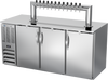 DD72HC-S-12T | 72" Twelve Tap Direct Draw Dispenser in Stainless Steel