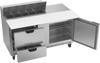 SPED60HC-10C-2 | 60" Sandwich Prep Table Two Drawers One Door with 17" Cutting Board