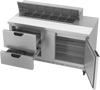 SPED60HC-12-2 | 60" Sandwich Prep Table Two Drawers One Door Standard Top