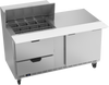 SPED60HC-12M-2 | 60" Sandwich Prep Table Two Drawers One Door Mega Top