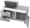SPED60HC-12M-2 | 60" Sandwich Prep Table Two Drawers One Door Mega Top