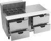 SPED60HC-12M-4 | 60" Sandwich Prep Table Four Drawers Mega Top