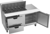 SPED60HC-18M-2 | 60" Sandwich Prep Table Two Drawers One Door Mega Top