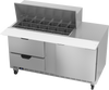 SPED60HC-18M-2 | 60" Sandwich Prep Table Two Drawers One Door Mega Top