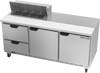 SPED72HC-08-2 | 72" Sandwich Prep Table Two Drawers Two Doors Standard Top