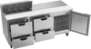 SPED72HC-08-4 | 72" Sandwich Prep Table Four Drawers One Door Standard Top