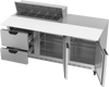 SPED72HC-10C-2 | 72" Sandwich Prep Table Two Drawers Two Doors with 17" Cutting Board