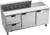 SPED72HC-12-2 | 72" Sandwich Prep Table Two Drawers Two Doors Standard Top