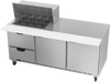 SPED72HC-12M-2 | 72" Sandwich Prep Table Two Drawers Two Doors Mega Top