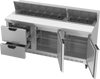 SPED72HC-18-2 | 72" Sandwich Prep Table Two Drawers Two Doors Standard Top