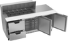 SPED72HC-18M-2 | 72" Sandwich Prep Table Two Drawers Two Doors Mega Top