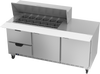 SPED72HC-18M-2 | 72" Sandwich Prep Table Two Drawers Two Doors Mega Top