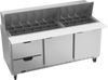 SPED72HC-30M-2 | 72" Sandwich Prep Table Two Drawers Two Doors Mega Top