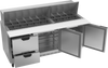 SPED72HC-30M-2 | 72" Sandwich Prep Table Two Drawers Two Doors Mega Top