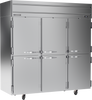 HRPS3HC-1HS | Horizon Top Mount Half Solid Triple Door Reach-In Refrigerator