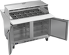 SPE48HC-18M-DS | 48" Sandwich Prep Table Two Door Mega Top with Dual-Sides