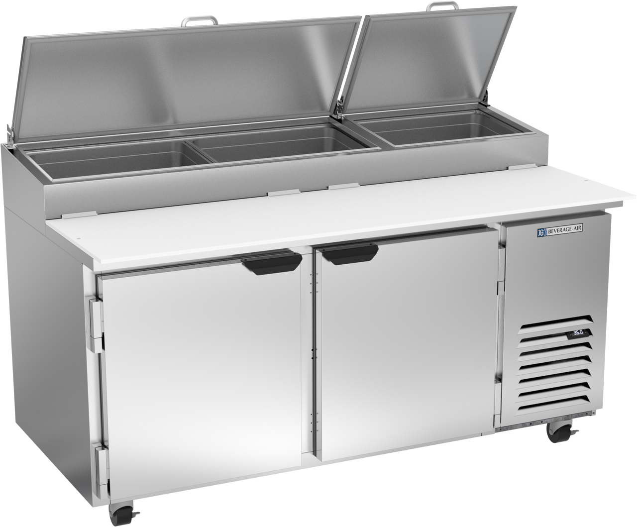 DP67HC | 67" Two Door Pizza Prep Table