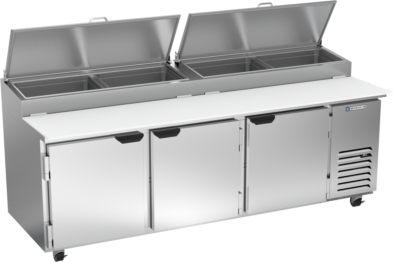 DP93HC | 93" Three Door Pizza Prep Table