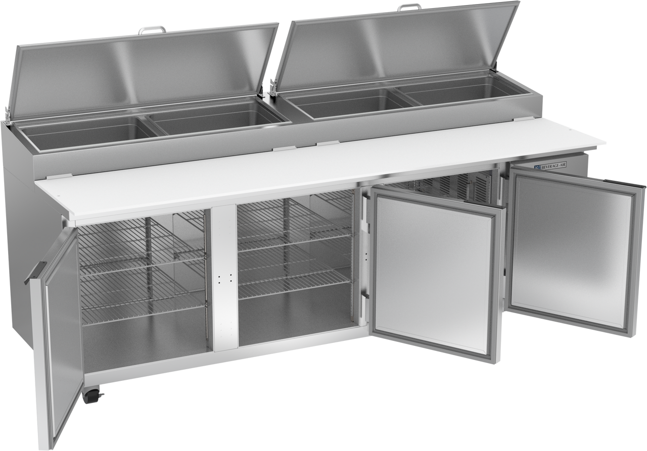 DP93HC | 93" Three Door Pizza Prep Table