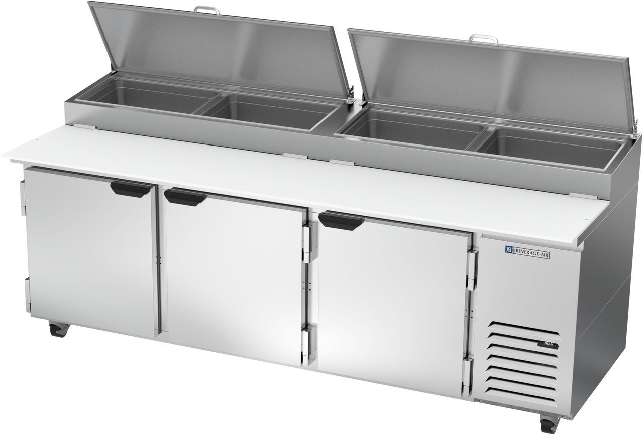 DP93HC | 93" Three Door Pizza Prep Table