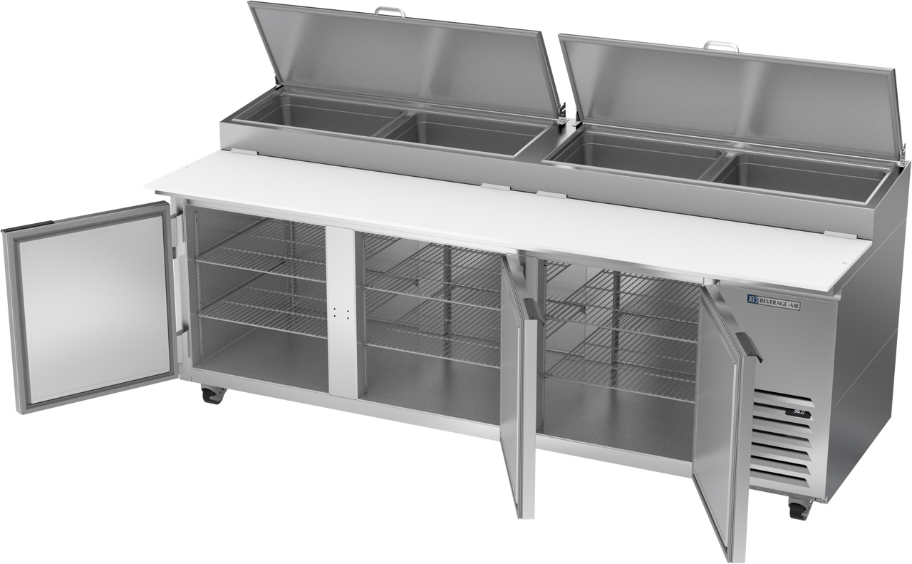 DP93HC | 93" Three Door Pizza Prep Table