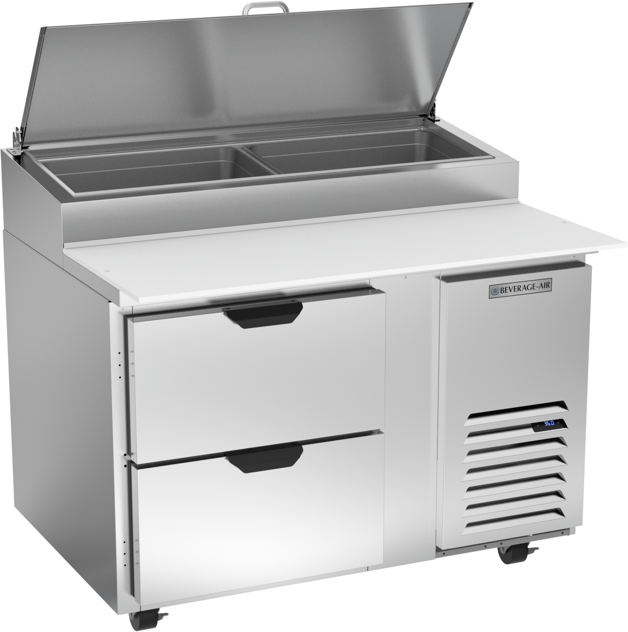 DPD46HC-2 | 46" Two Drawer Pizza Prep Table