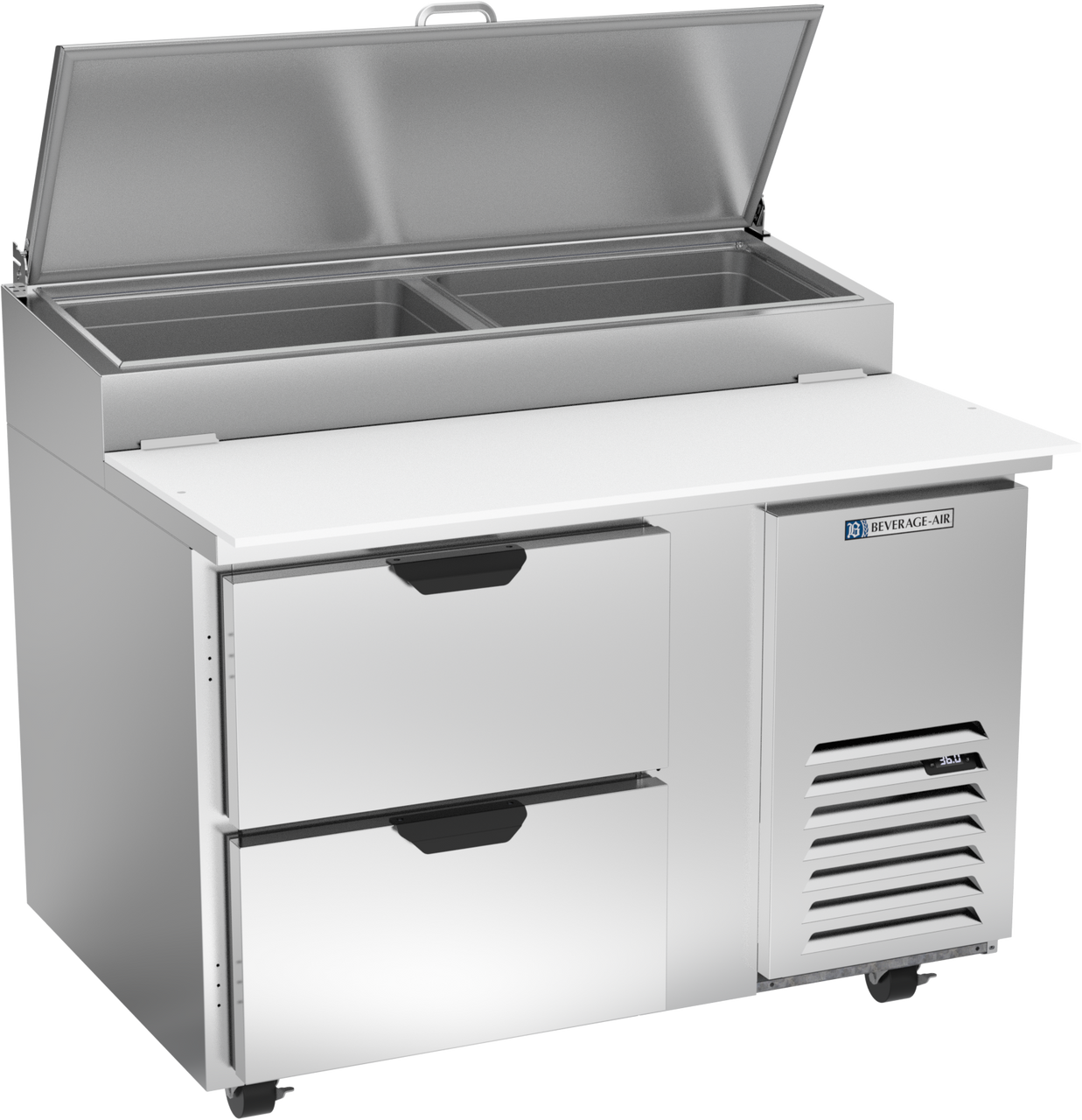 DPD46HC-2 | 46" Two Drawer Pizza Prep Table