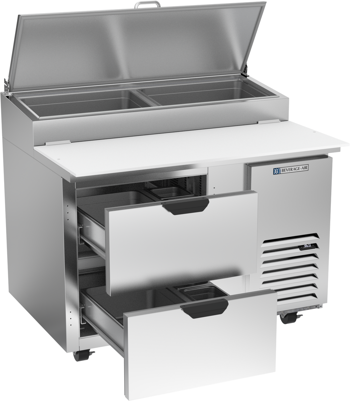 DPD46HC-2 | 46" Two Drawer Pizza Prep Table