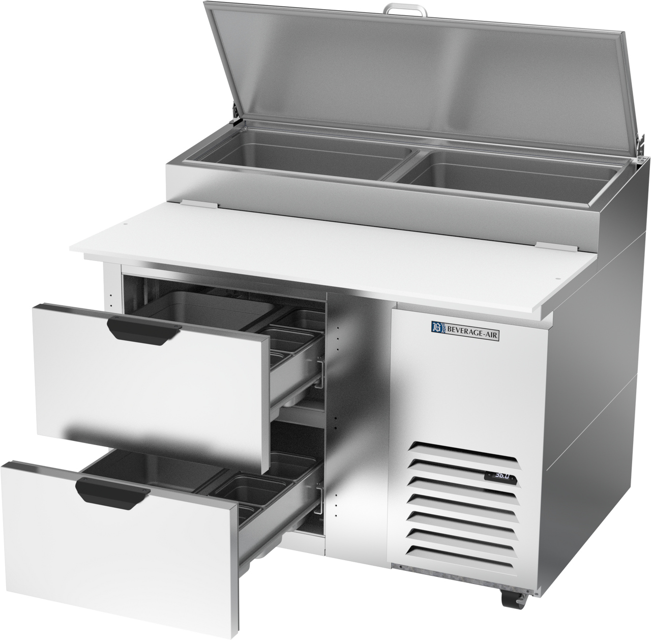 DPD46HC-2 | 46" Two Drawer Pizza Prep Table